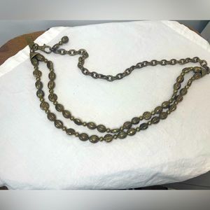 New York studio vintage brass chain belt